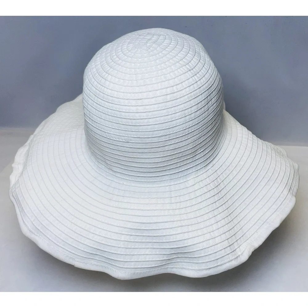 Seafolly Australia Hat Wide Brim Women's Hat Beach Travel One Size‎ White